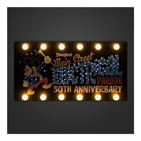 The Main Street Electrical Parade 50th Anniversary Light-up wall decor NWT - Picture 4 of 7